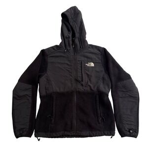 The North Face Black Fleece Jacket Hooded Zip‎ Up Women Size XS